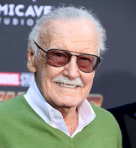 Stan Lee attends Avangers premiere