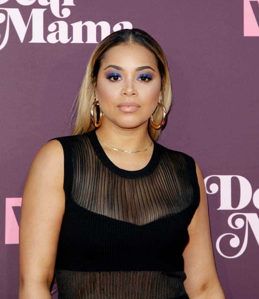 Lauren London wearing all black