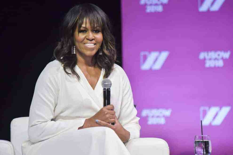 michelle obama speaking at the 2018 United State of Women Summit Afternoon Session