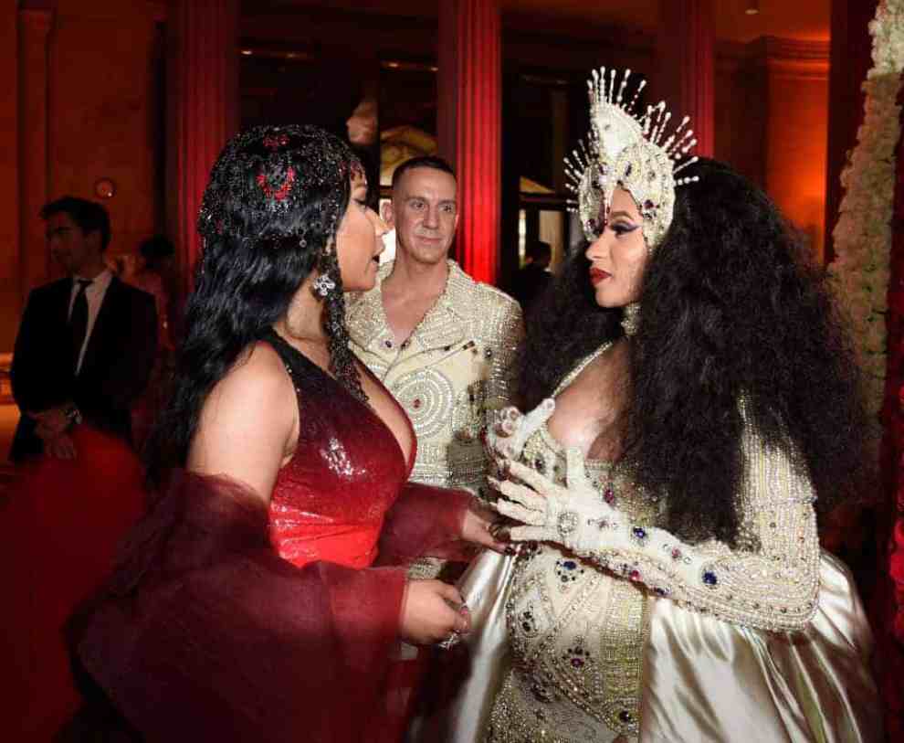 Cardi B and Nicki Minaj at the MET Gala