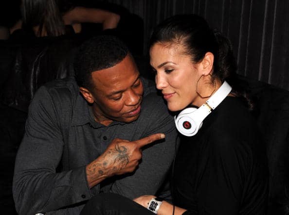 Musician Dr. Dre and wife Nicole Young attend The Interscope