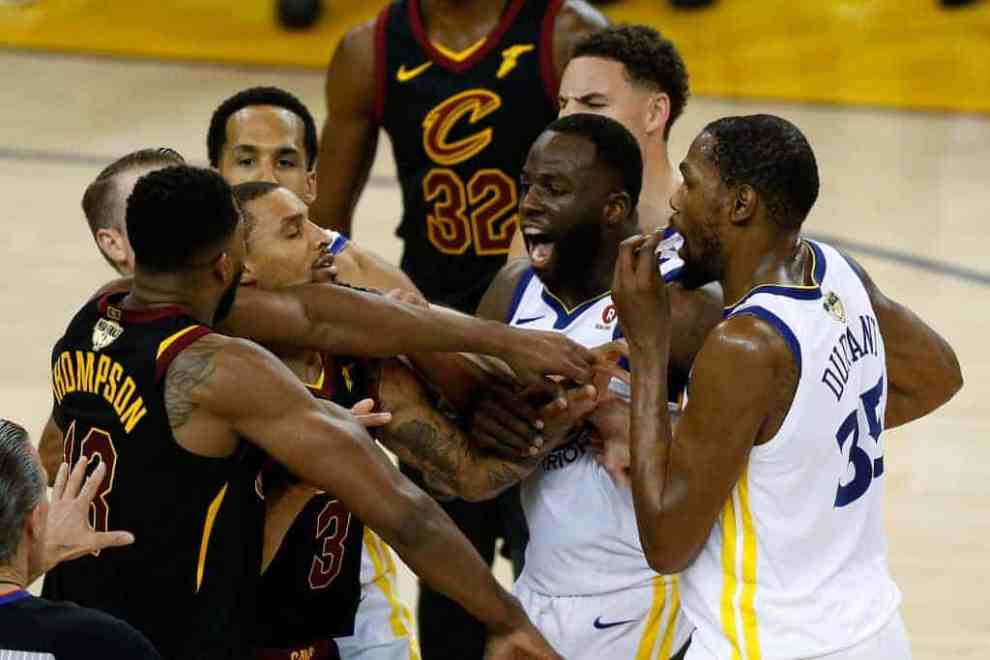 Draymond Green and Tristan Thompson at the 2018 NBA Finals
