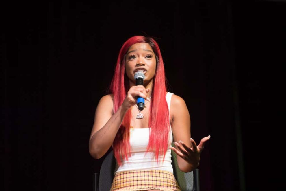 Keke Palmer performing on stage