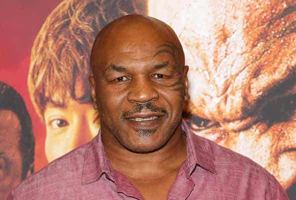 Actor and former boxer Mike Tyson attends the world premiere of the movie "China Salesman" at the Cannery Casino Hotel on June 15