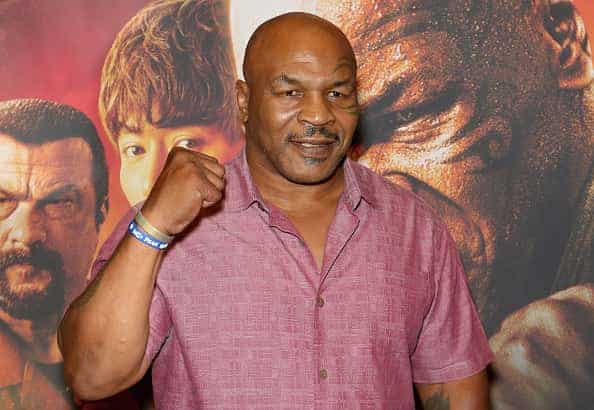 Actor and former boxer Mike Tyson attends the world premiere of the movie "China Salesman" at the Cannery Casino Hotel on June 15