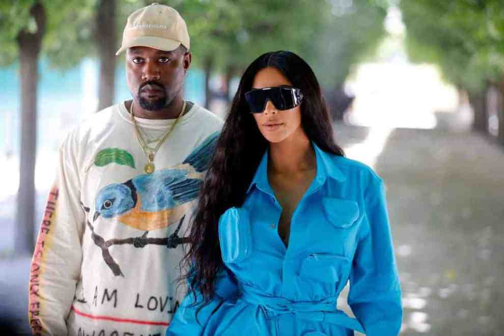 Kanye West and Kim Kardashian attend the Louis Vuitton Menswear Spring/Summer 2019 show as part of Paris Fashion Week Week on Ju