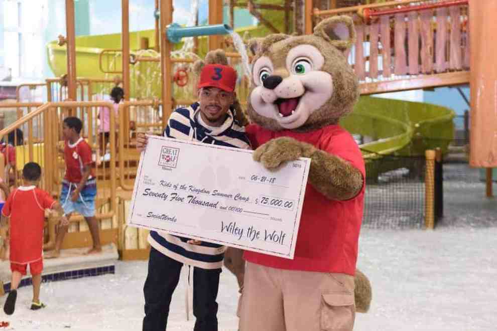 Image of Chance The Rapper at charity event