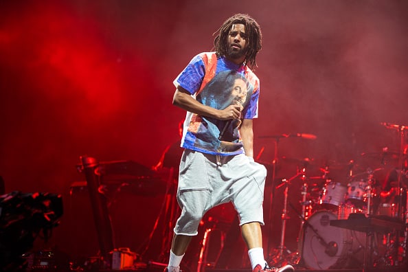 J Cole performs during Wireless Festival 2018 at Finsbury Park on July 6th