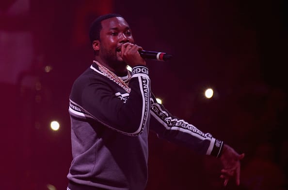 Meek Mill performs during the debut of his residency at Drai's Beach Club - Nightclub at The Cromwell Las Vegas on July 8