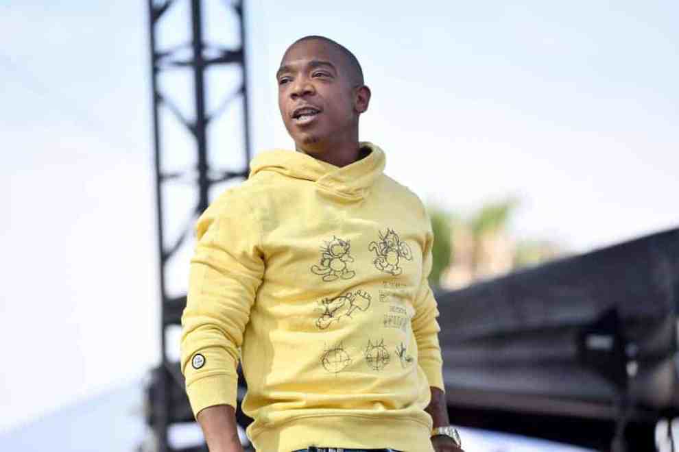 Ja Rule performs at Summertime In The LBC in yellow hooded sweatshirt