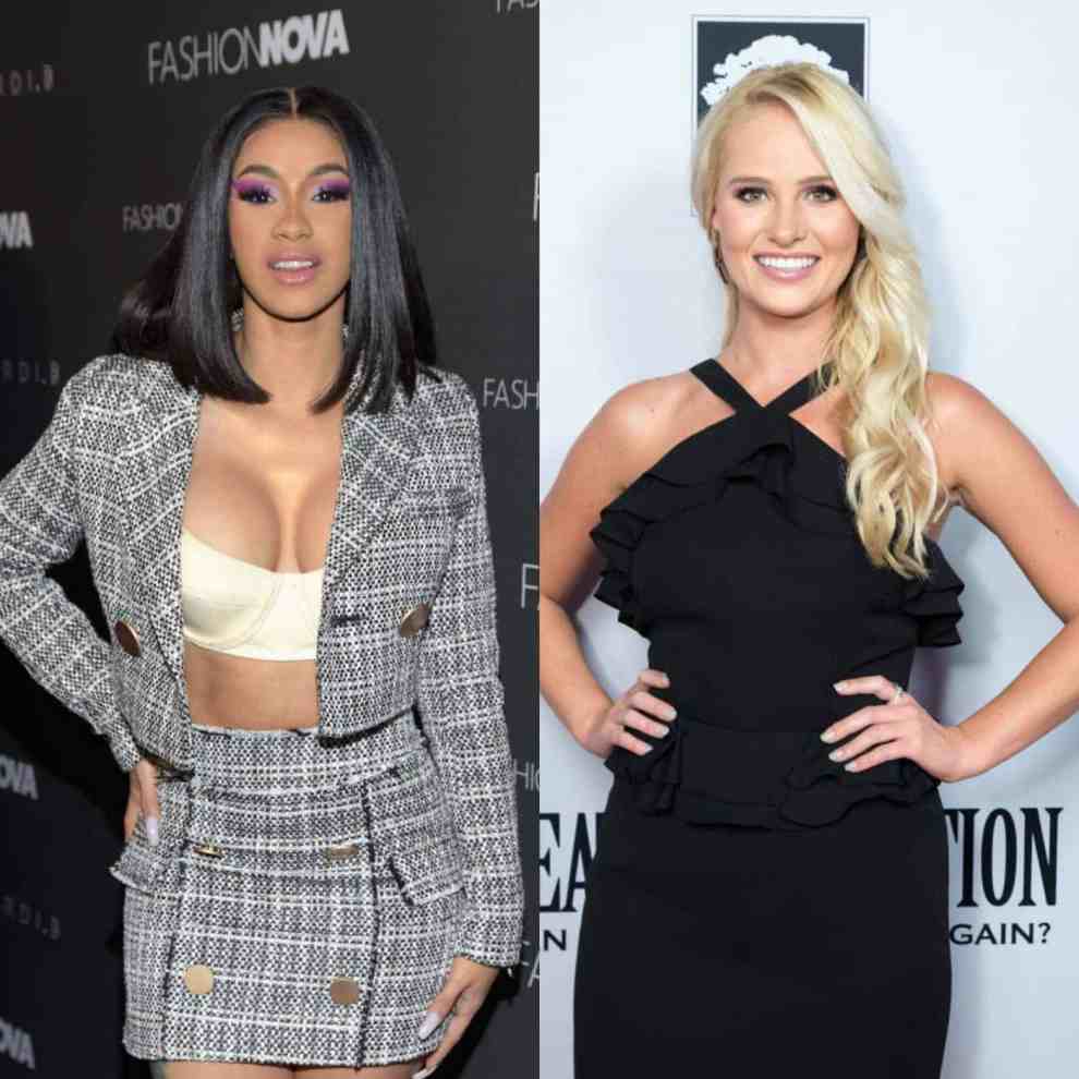 Cardi B and Tomi Lahren both smiling at the camera