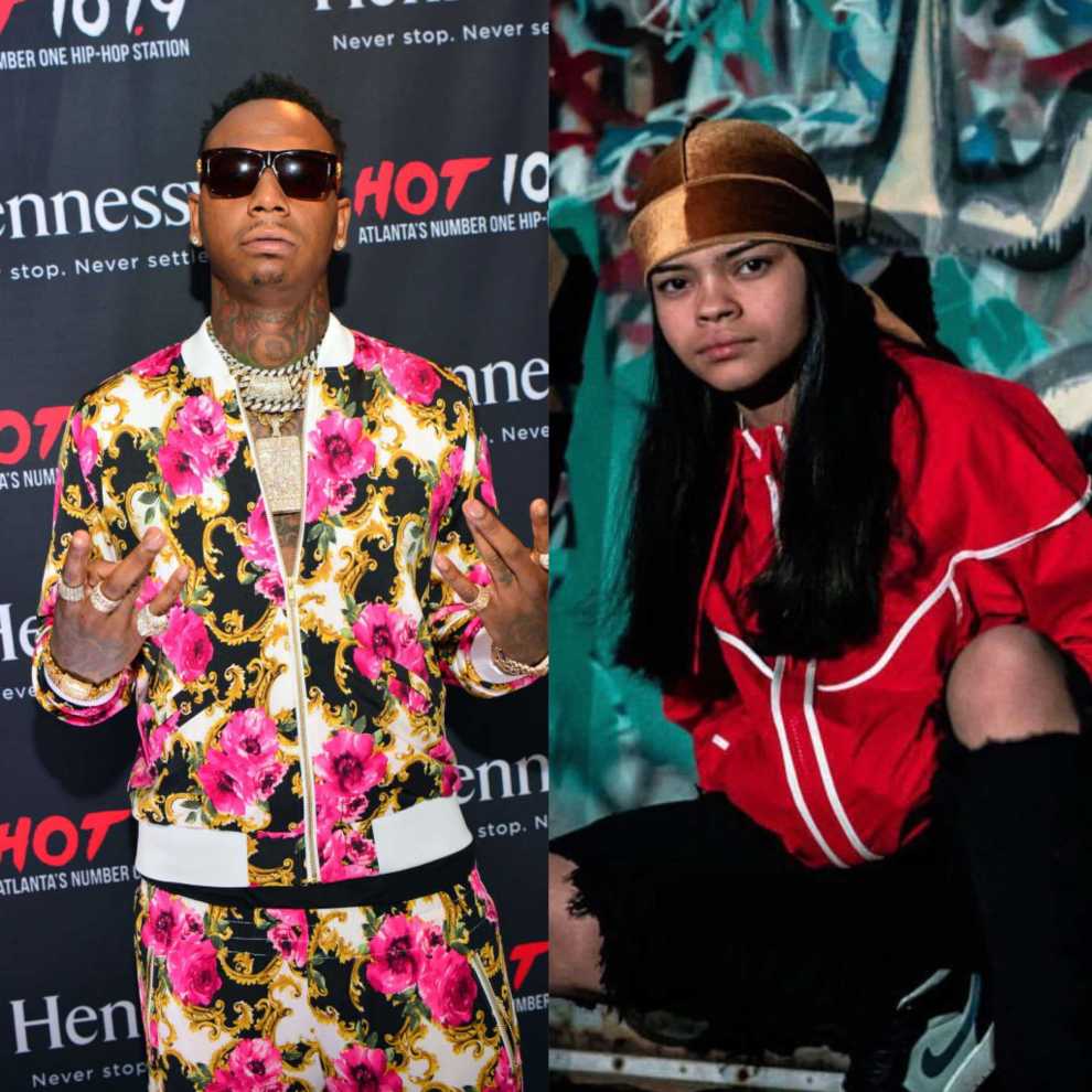 Moneybagg Yo attends Birthday Bash 2018 at Cellairis Amphitheatre (left) (right) 16 yo rapper
