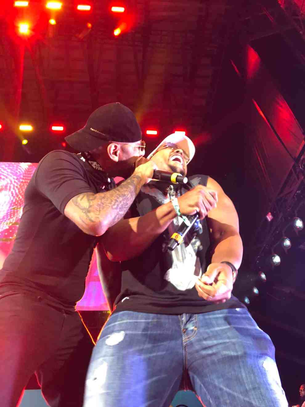 Swizz Beatz and Timbaland perform