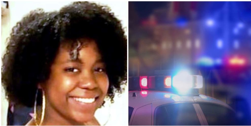 Karol Sanchez and police lights