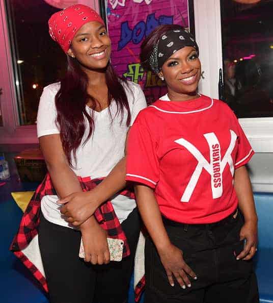 Kandi Burruss and Riley Burrus at a birthday party.