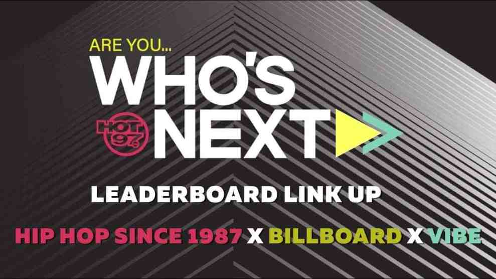Who's Next Leaderboard Live Media Submissions