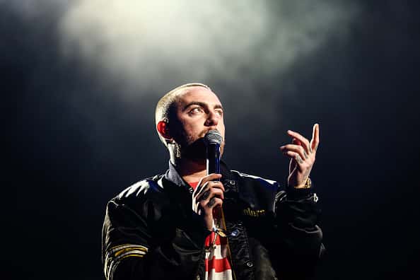 Mac Miller performing.