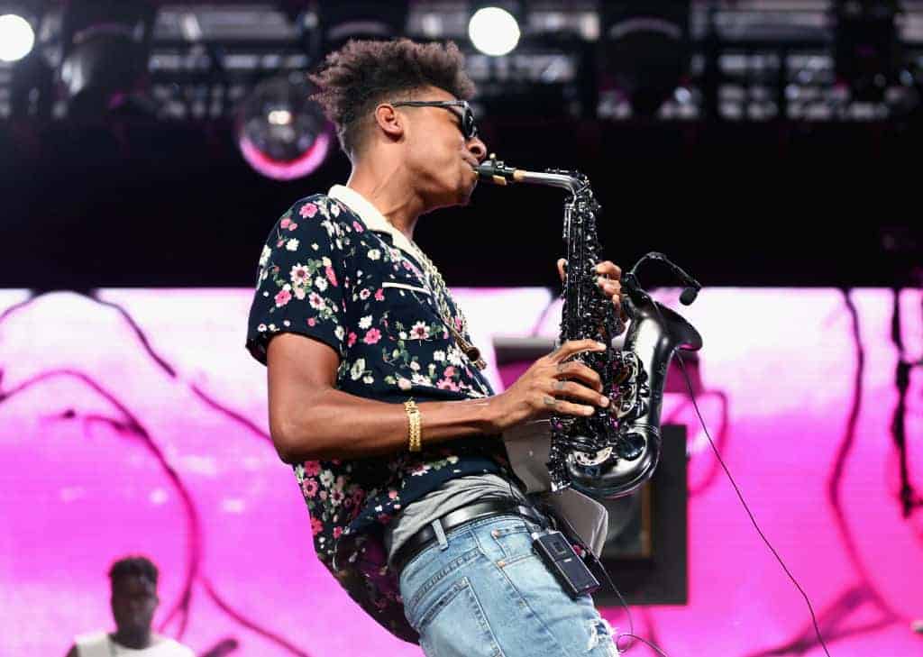 Masego performs with rapper GoldLink at Coachella