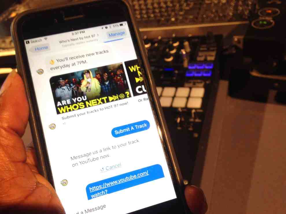 iPhone showing texts about Who's Next