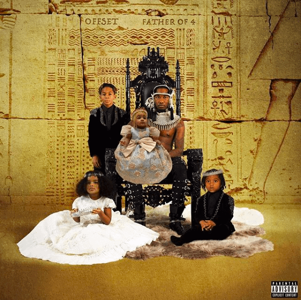 Offset's album cover with his four children
