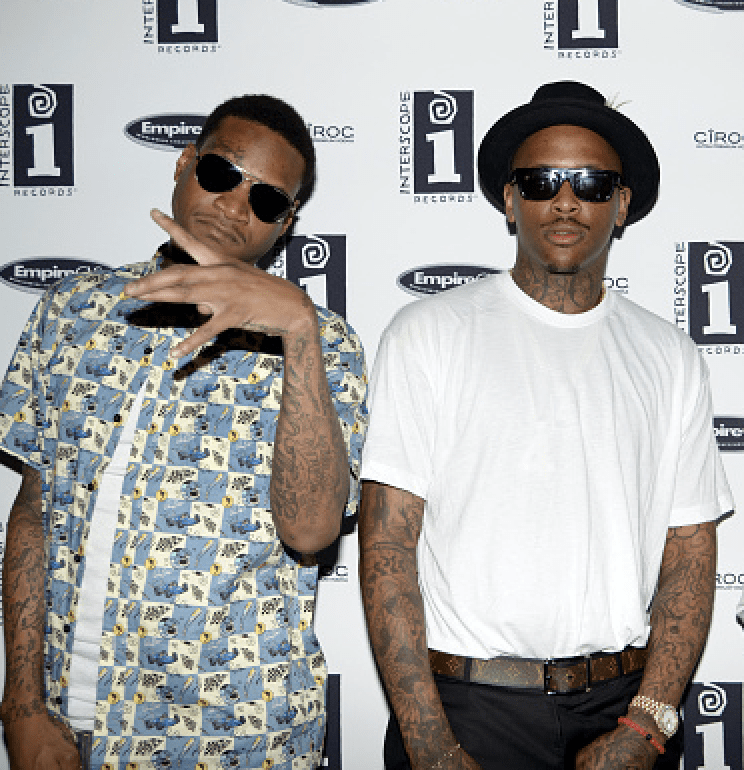 (L-R) Slim 400 and YG attend the Interscope BET Party at The Reserve