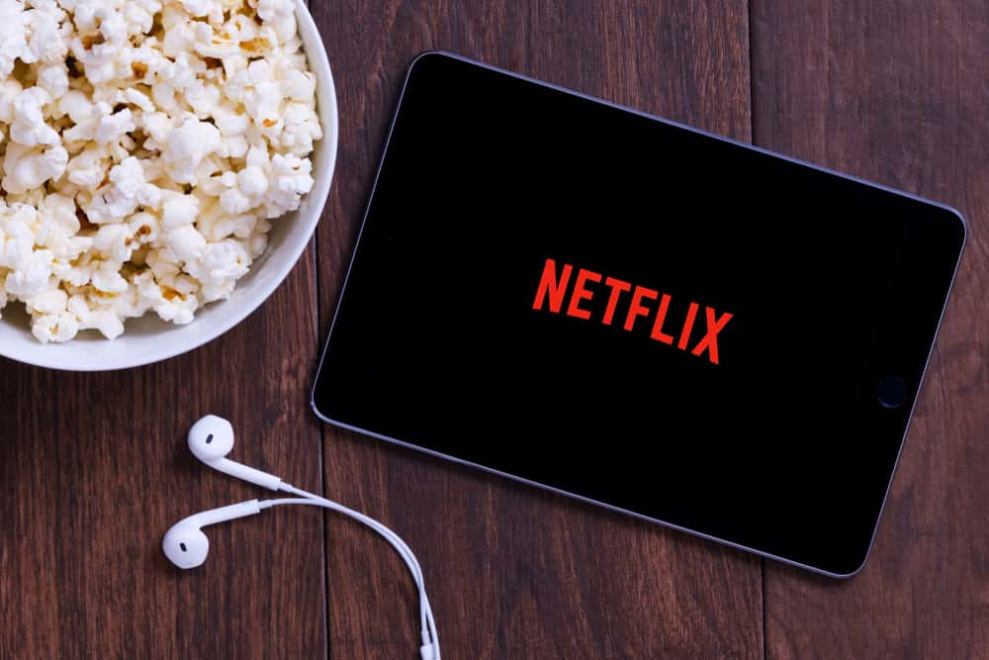 Netflix with popcorn