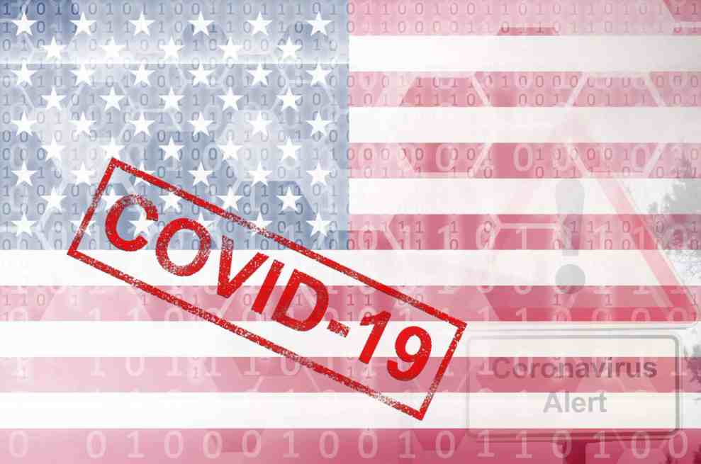 COVID-19 and American Flag