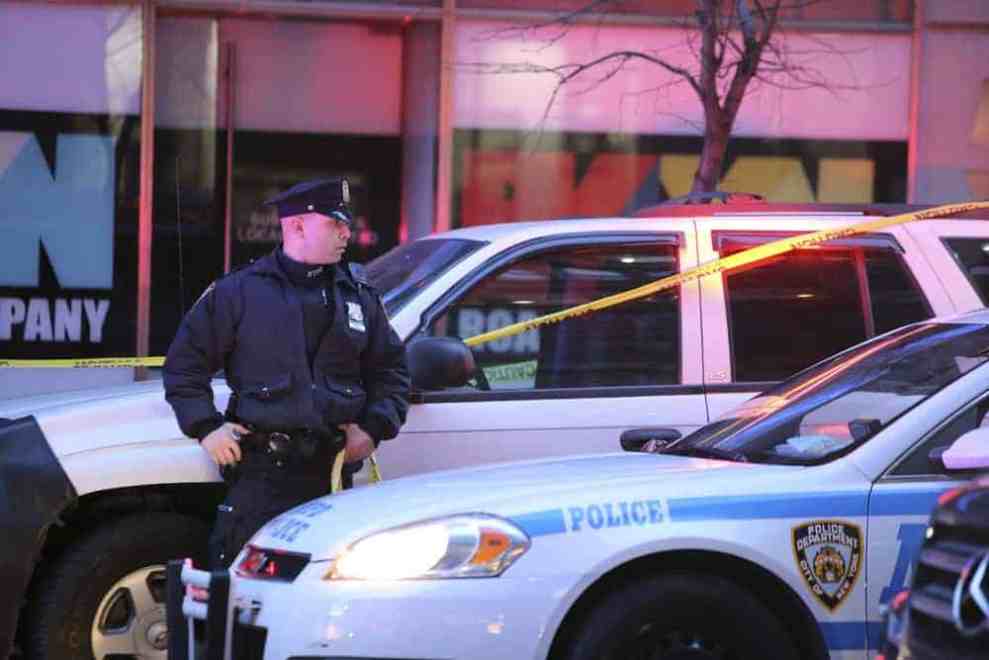 NYPD at a crime scene