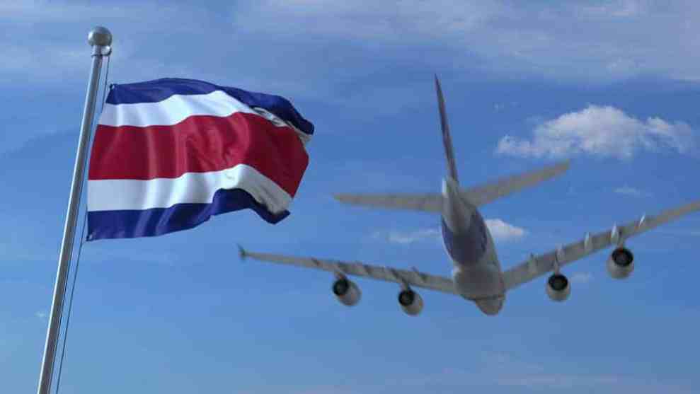 plane and cost rrica flag