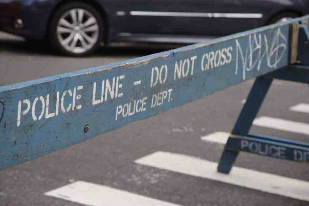 Blue Police Do Not Cross Line