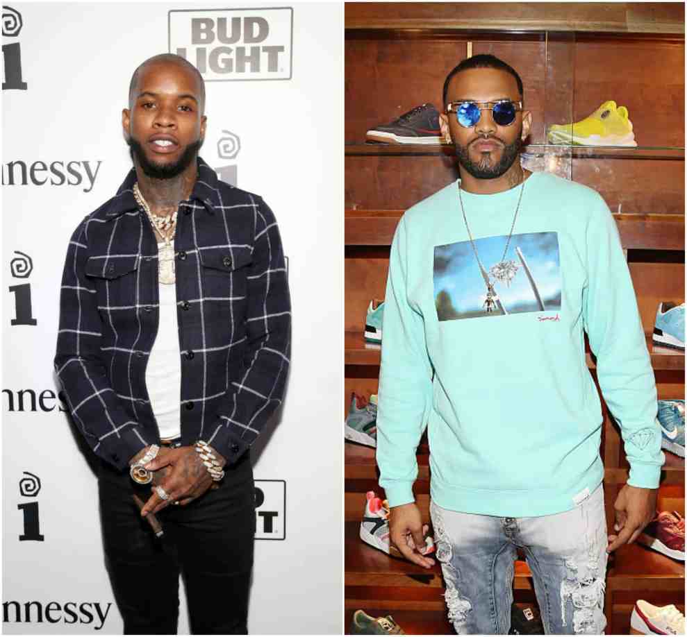 Tory Lanez vs Joyner Lucas split image