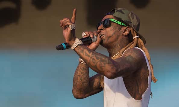 Lil Wayne performs on stage