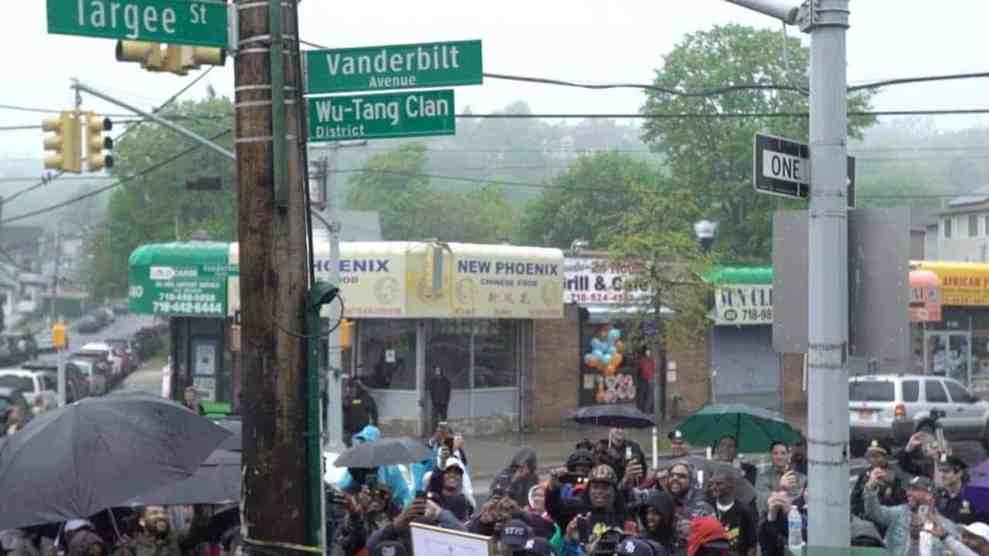 Crowd Surrounds The Newly Named Wu-Tang District