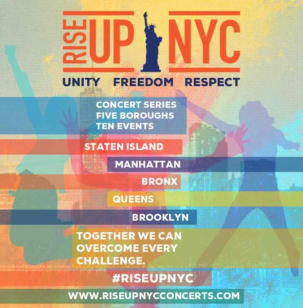 rise up NYC concert graphic
