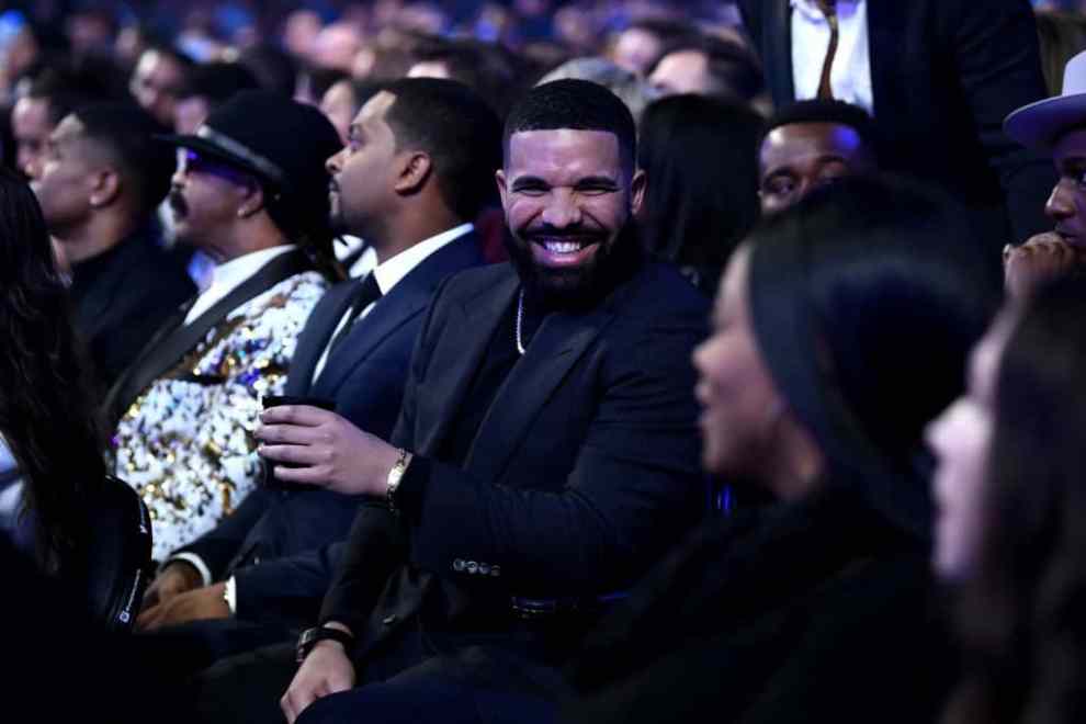 LOS ANGELES, CA - FEBRUARY 10: Drake during the 61st Annual GRAMMY Awards at Staples Center on February 10, 2019 in Los Angeles, California.