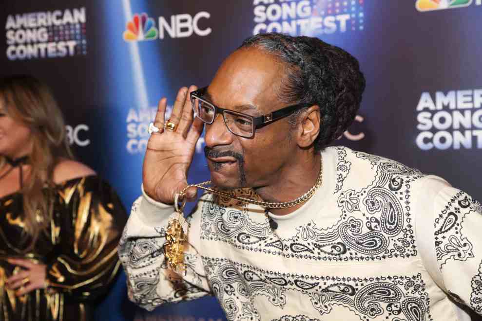 UNIVERSAL CITY, CALIFORNIA - APRIL 11: Snoop Dogg attends NBC's "American Song Contest" Week 4 Red Carpet at Universal Studios Hollywood on April 11, 2022 in Universal City, California.