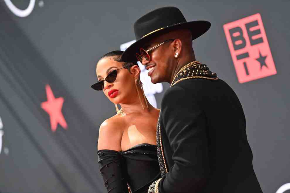 OS ANGELES, CALIFORNIA - JUNE 26: (L-R) Crystal Smith and Ne-Yo attend the 2022 BET Awards at Microsoft Theater on June 26, 2022 in Los Angeles, California.