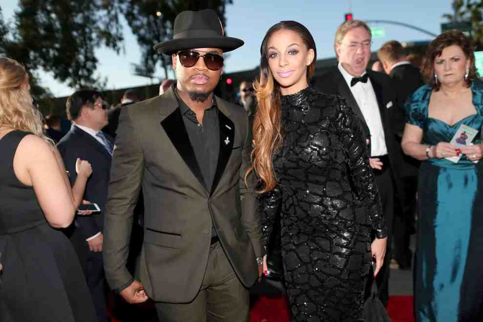 Singer Ne-Yo and Crystal Renay attends The 57th Annual GRAMMY Awards at the STAPLES Center on February 8, 2015 in Los Angeles, California