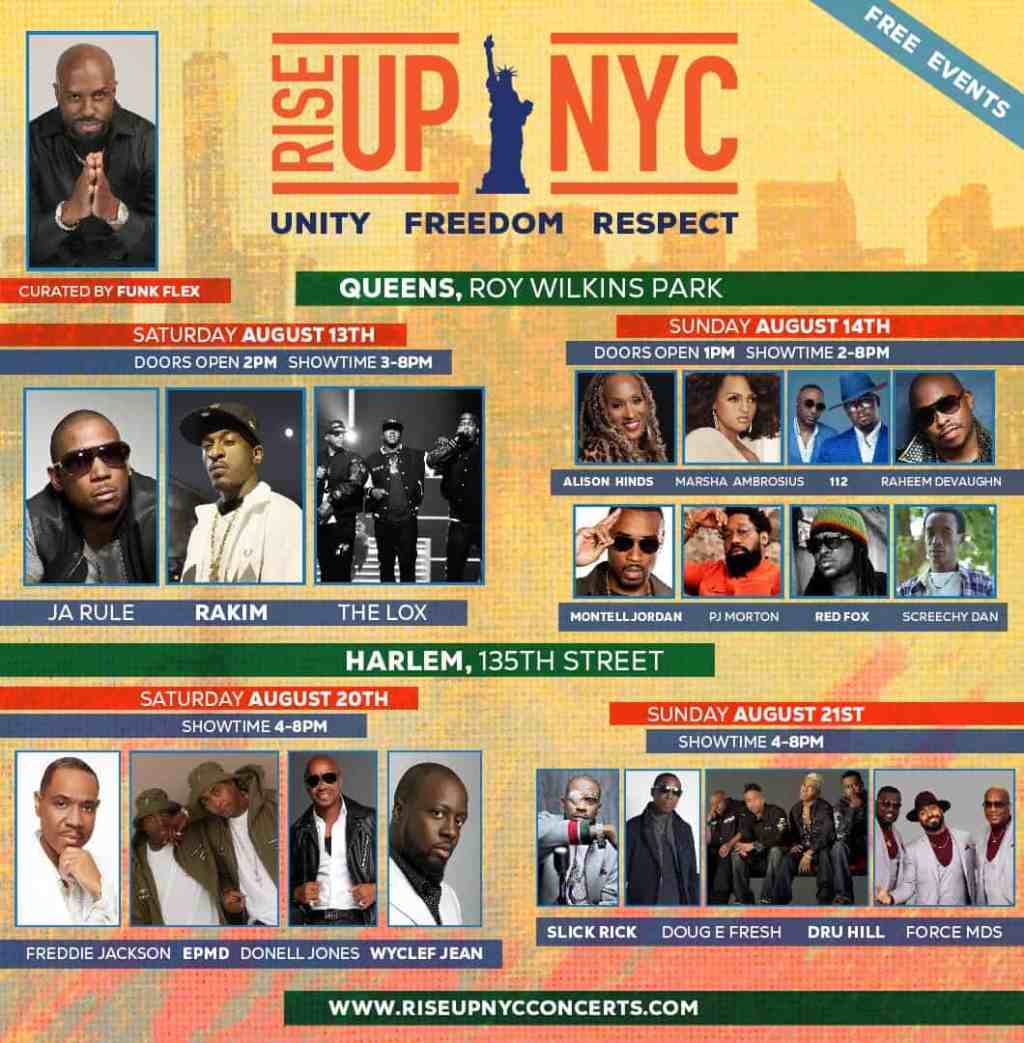 Rise Up NYC Is Throwing Two Legendary Free Concerts In Queens