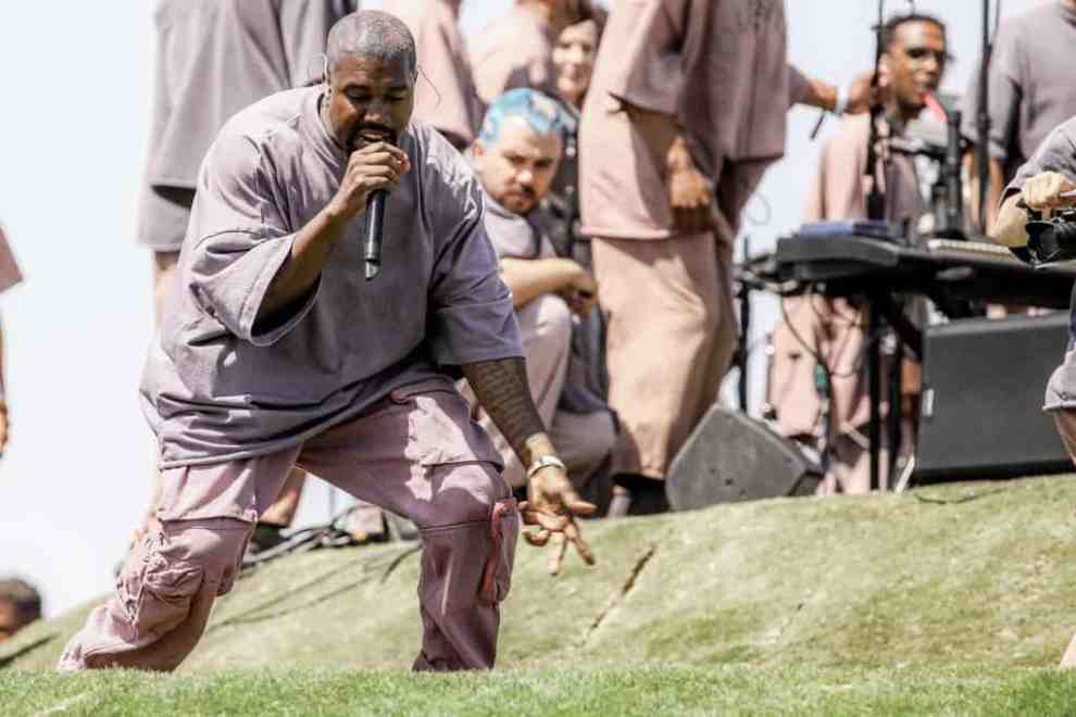 INDIO, CALIFORNIA - APRIL 21: Kanye West performs Sunday Service during the 2019 Coachella Valley Music And Arts Festival on April 21, 2019 in Indio, California.