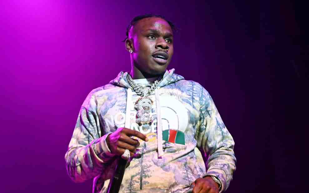ATLANTA, GEORGIA - DECEMBER 04: Rapper DaBaby performs onstage during "Rolling Loud Presents: DaBaby Live Show Killa" tour at Coca-Cola Roxy on December 04, 2021 in Atlanta, Georgia.