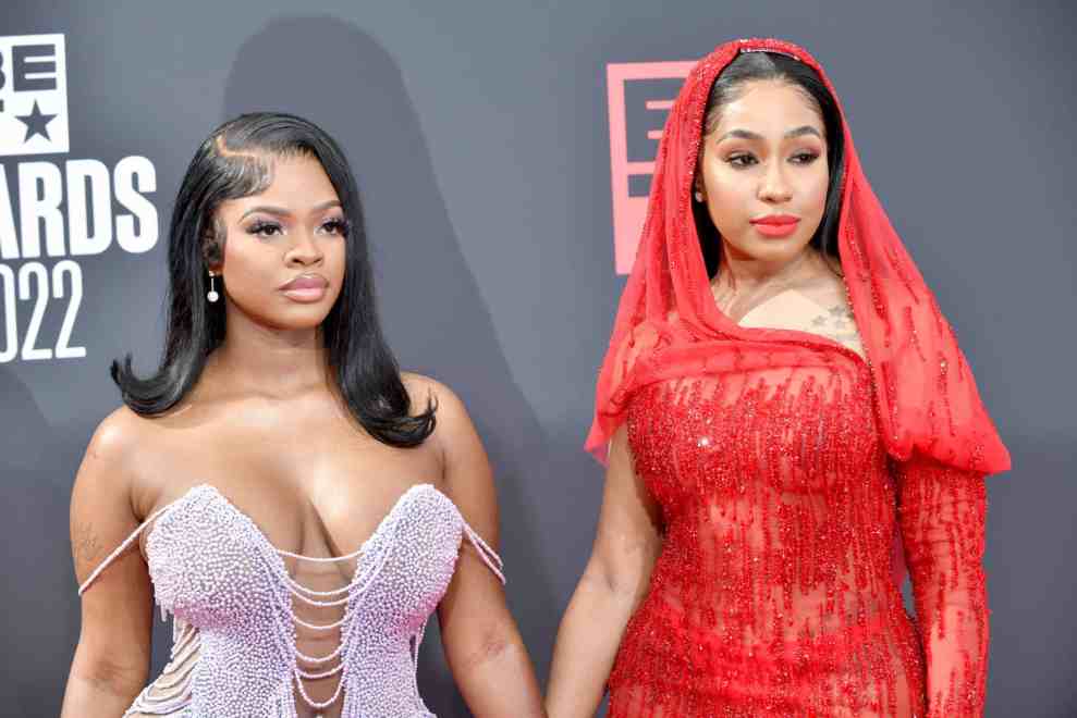 LOS ANGELES, CALIFORNIA - JUNE 26: (L-R) JT and Yung Miami of City Girls attend the 2022 BET Awards at Microsoft Theater on June 26, 2022 in Los Angeles, California.