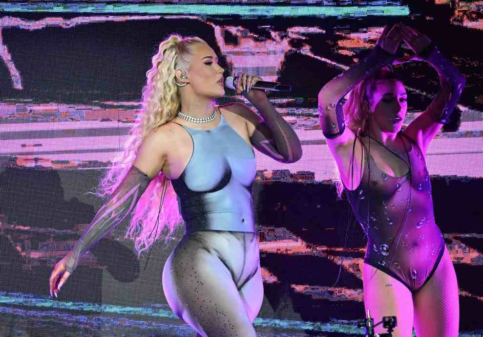 RALEIGH, NORTH CAROLINA - JULY 28: Iggy Azalea performs during the opening night of Pitbull's "Can't Stop Us Now" summer tour at Coastal Credit Union Music Park at Walnut Creek on July 28, 2022 in Raleigh, North Carolina.
