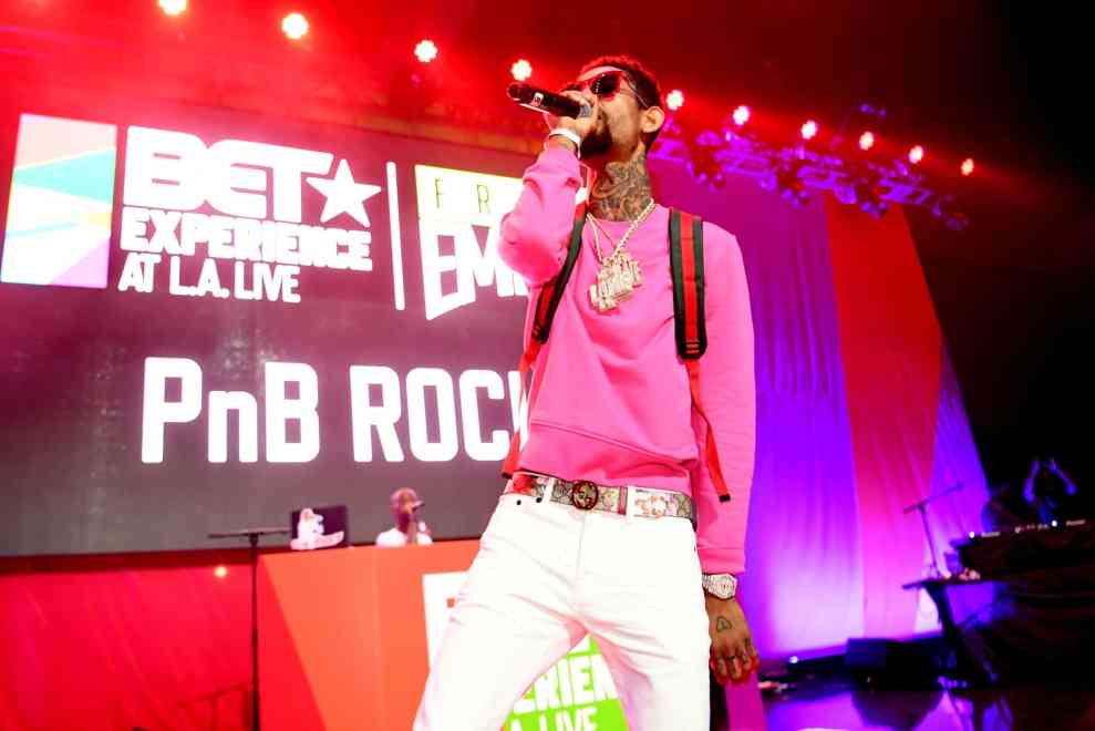 PnB Rock performs onstage at the Main Stage Performances during the 2017 BET Experience at Los Angeles Convention Center on June 24, 2017 in Los Angeles, California.