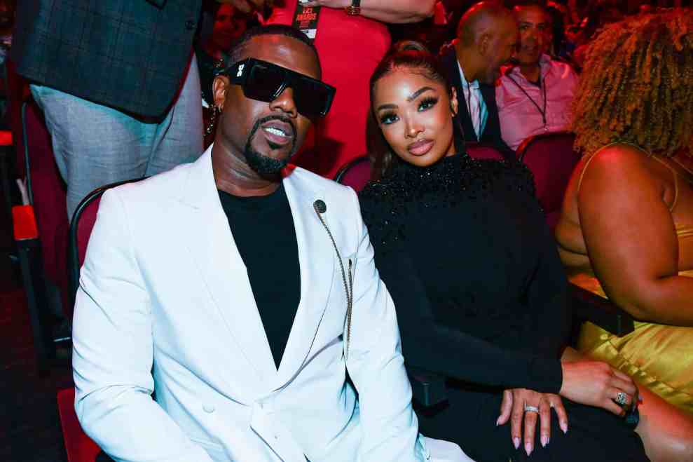Ray J and Princess Love attend the 2022 BET Awards at Microsoft Theater on June 26, 2022 in Los Angeles, California.