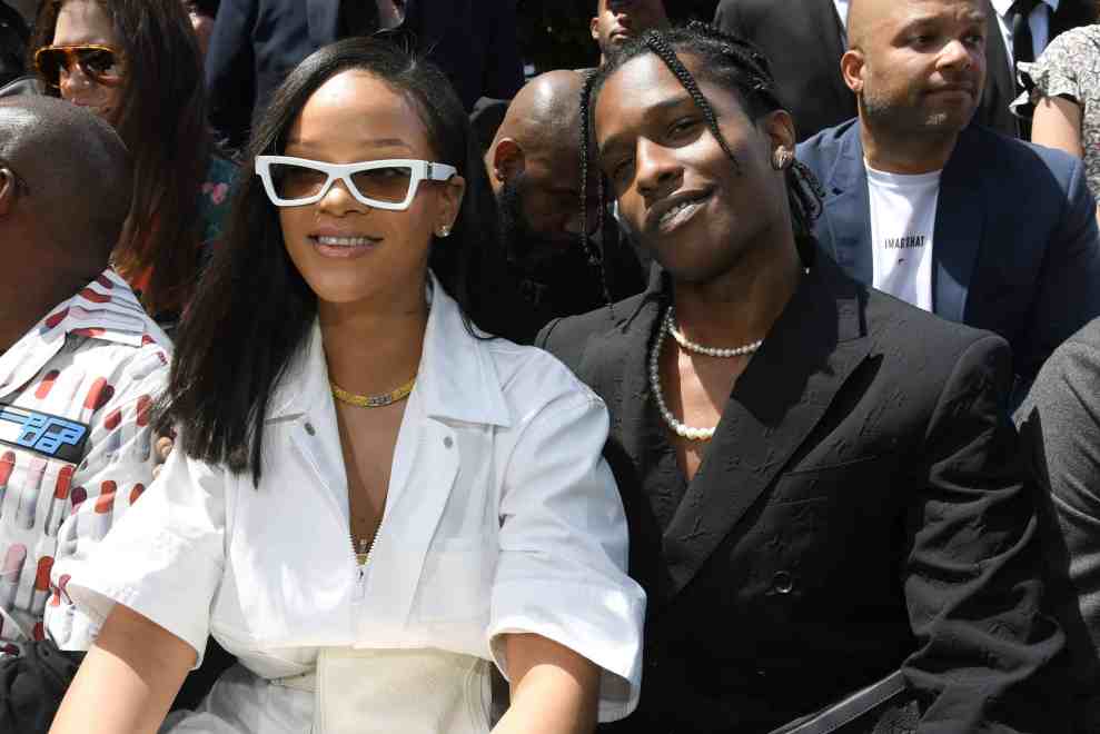 PARIS, FRANCE - JUNE 21: Rihanna and A$AP Rocky attend the Louis Vuitton Menswear Spring/Summer 2019 show as part of Paris Fashion Week on June 21, 2018 in Paris, France.