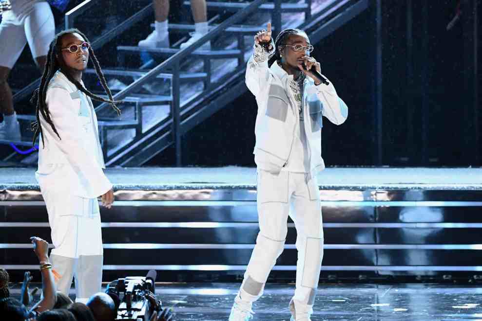 LOS ANGELES, CALIFORNIA - JUNE 23: Take Off and Quavo of Migos perform onstage at the 2019 BET Awards on June 23, 2019 in Los Angeles, California