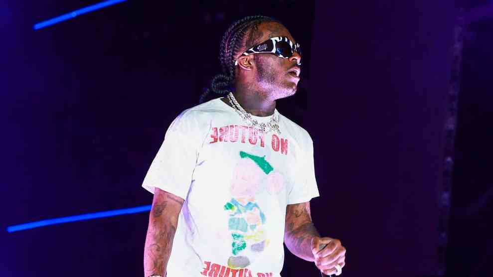 NEW YORK, NEW YORK - SEPTEMBER 23: Music artist Lil Uzi Vert performs on stage during 2022 Rolling Loud New York at Citi Field on September 23, 2022 in New York City.
