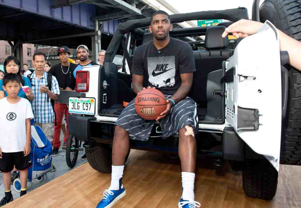NBA player Kyrie Irving attends The Summer Of Jeep at South Street Seaport on August 21, 2014 in New York City