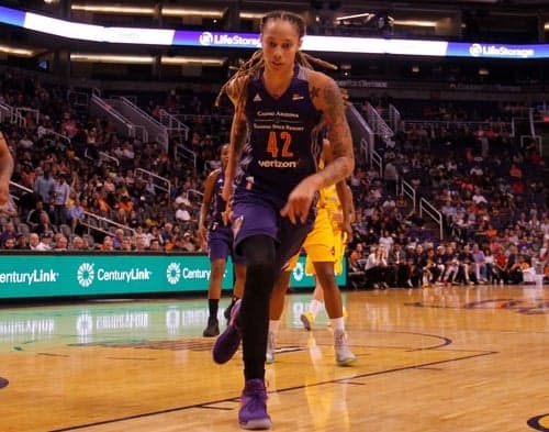 WNBA player, Brittney Griner on the court!